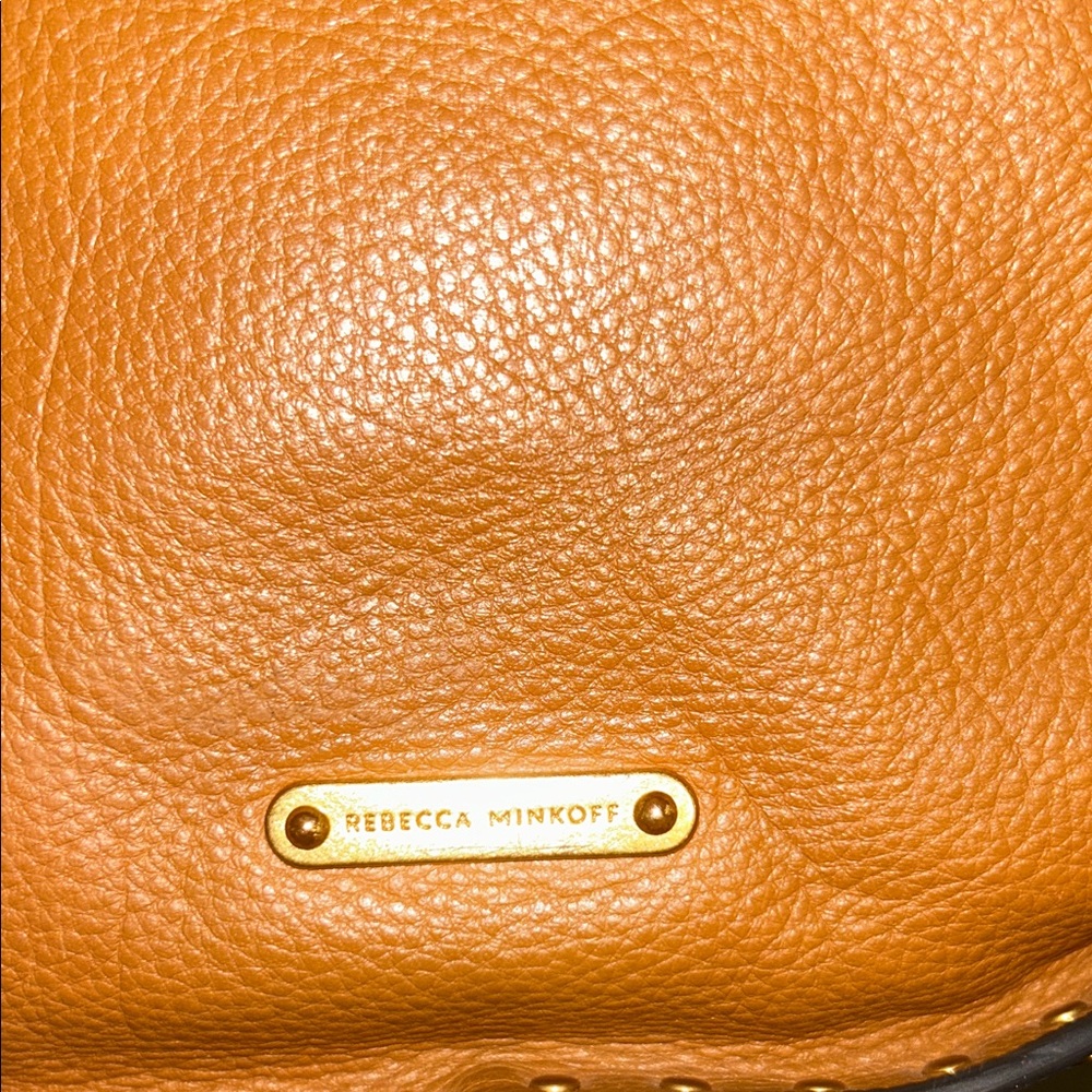 Rebecca Minkoff Nanine Leather Drawstring Brown Pebbled Leather Bucket Bag EUC - Picture 8 of 9